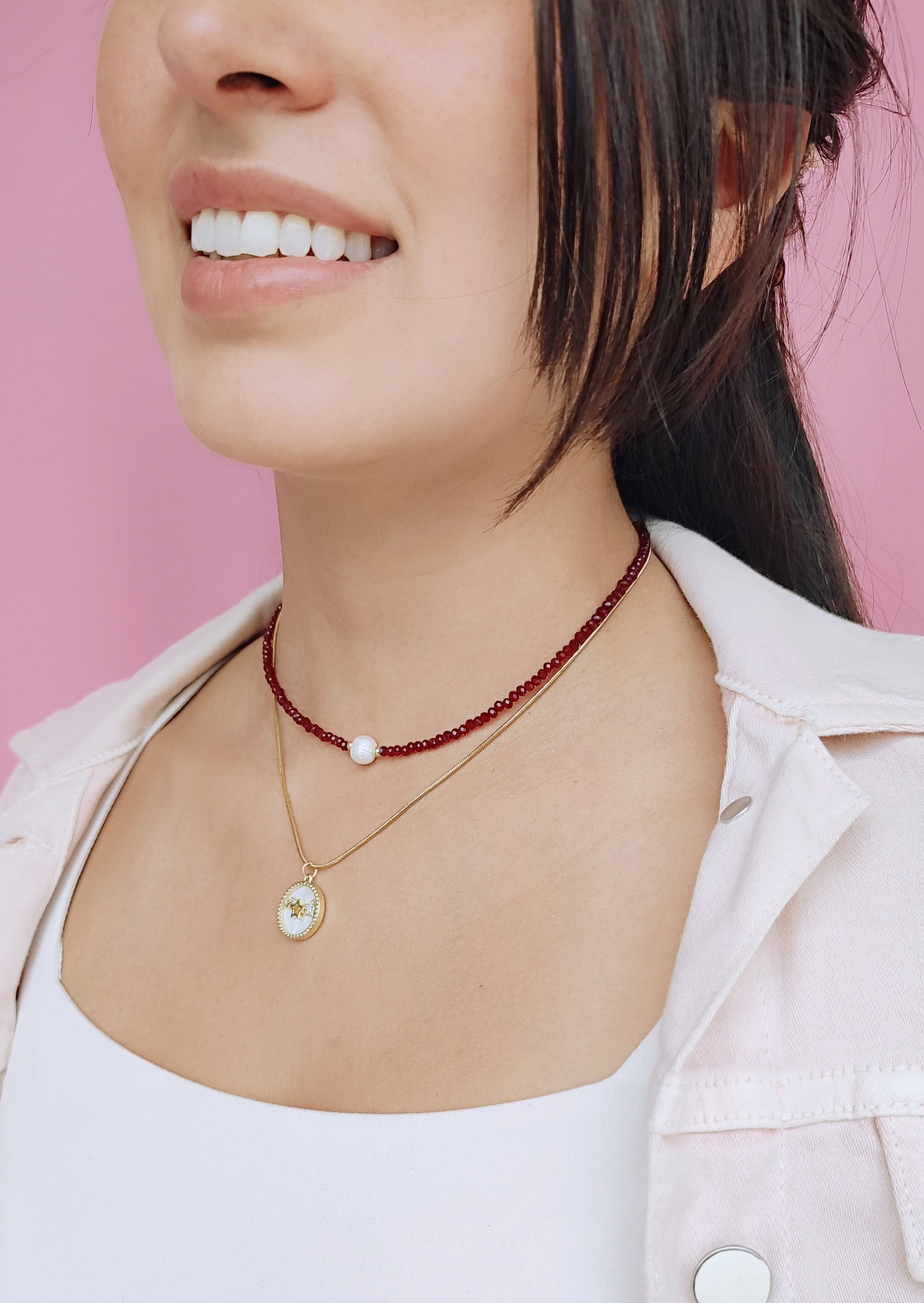 CHOKER MURANO CON PERLA