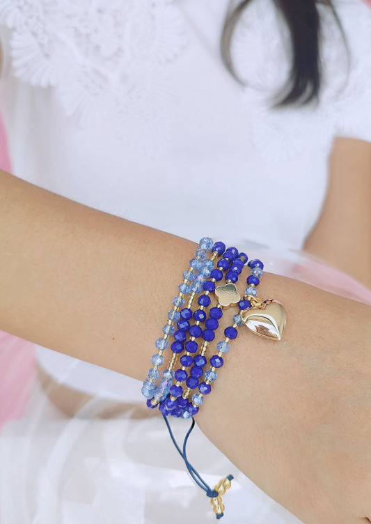 PULSERA SET BLUE