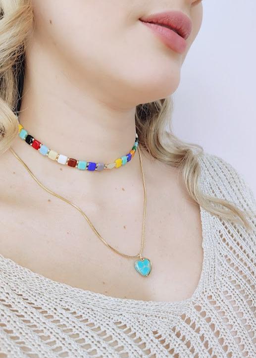 CHOKER COLOR CUADROS