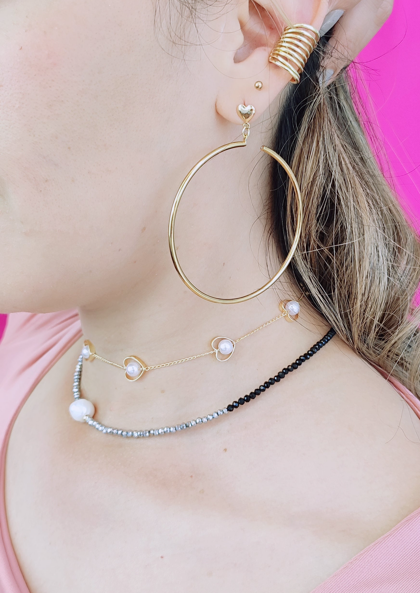 CHOKER CORAZÓN CON PERLA